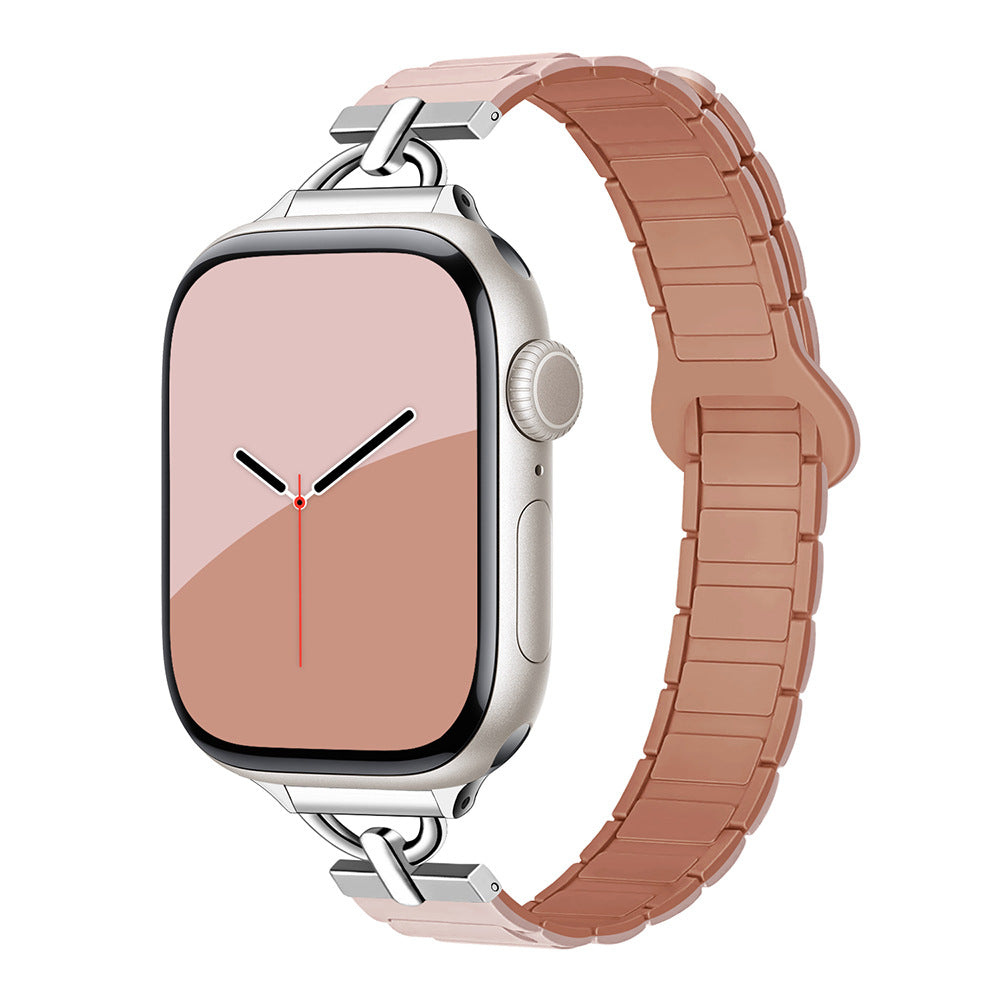 PallaBand Silicone Magnetic Creative D Buckle Two-Color Strap (iwatch) - ANI-TECH