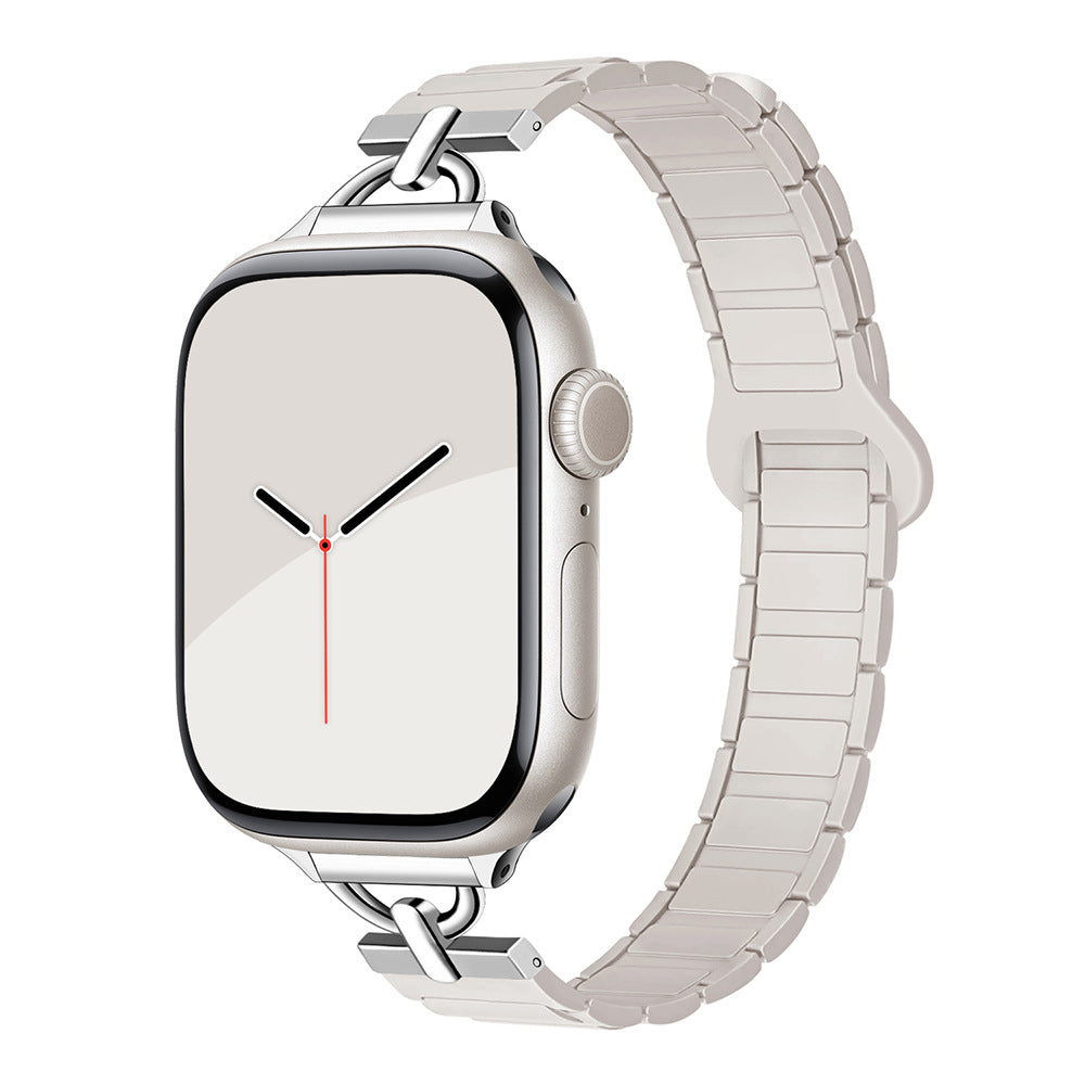 PallaBand Silicone Magnetic Creative D Buckle Two-Color Strap (iwatch) - ANI-TECH