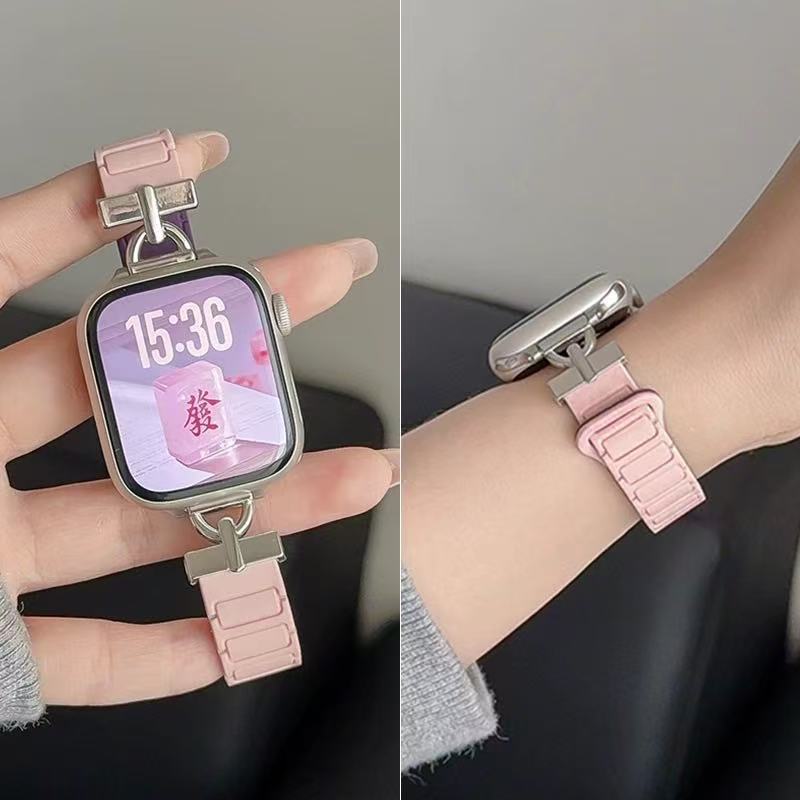 PallaBand Silicone Magnetic Creative D Buckle Two-Color Strap (iwatch) - ANI-TECH