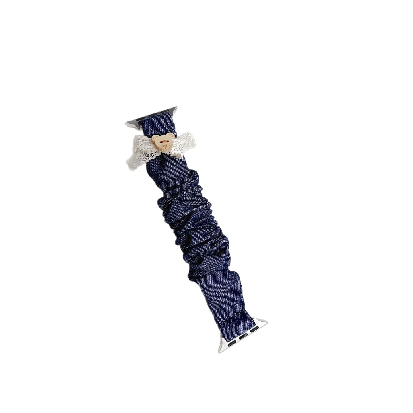 PallaBands™ Bow Bear Denim Stretch Hair Band Strap - ANI-TECH