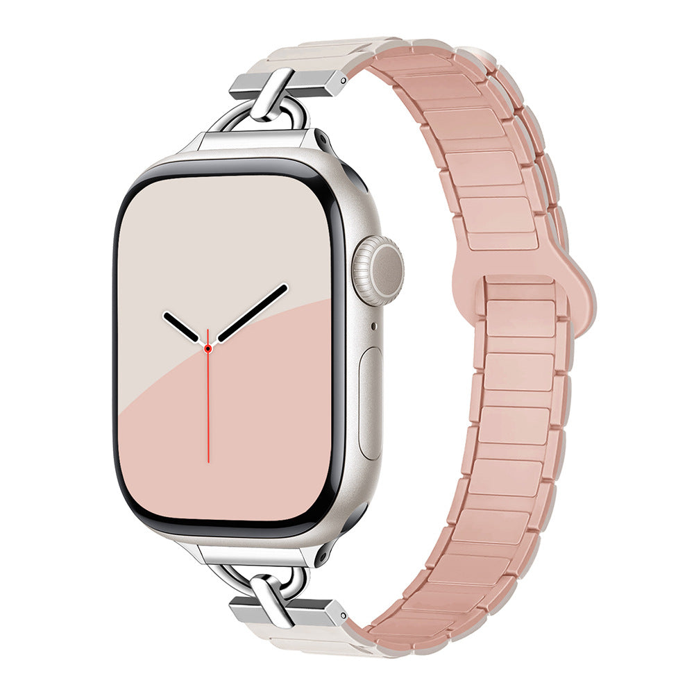PallaBand Silicone Magnetic Creative D Buckle Two-Color Strap (iwatch) - ANI-TECH
