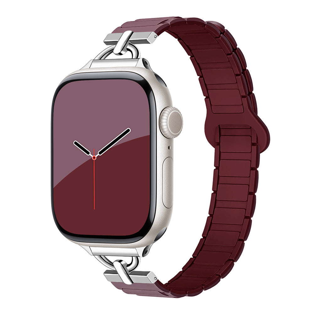 PallaBand Silicone Magnetic Creative D Buckle Two-Color Strap (iwatch) - ANI-TECH