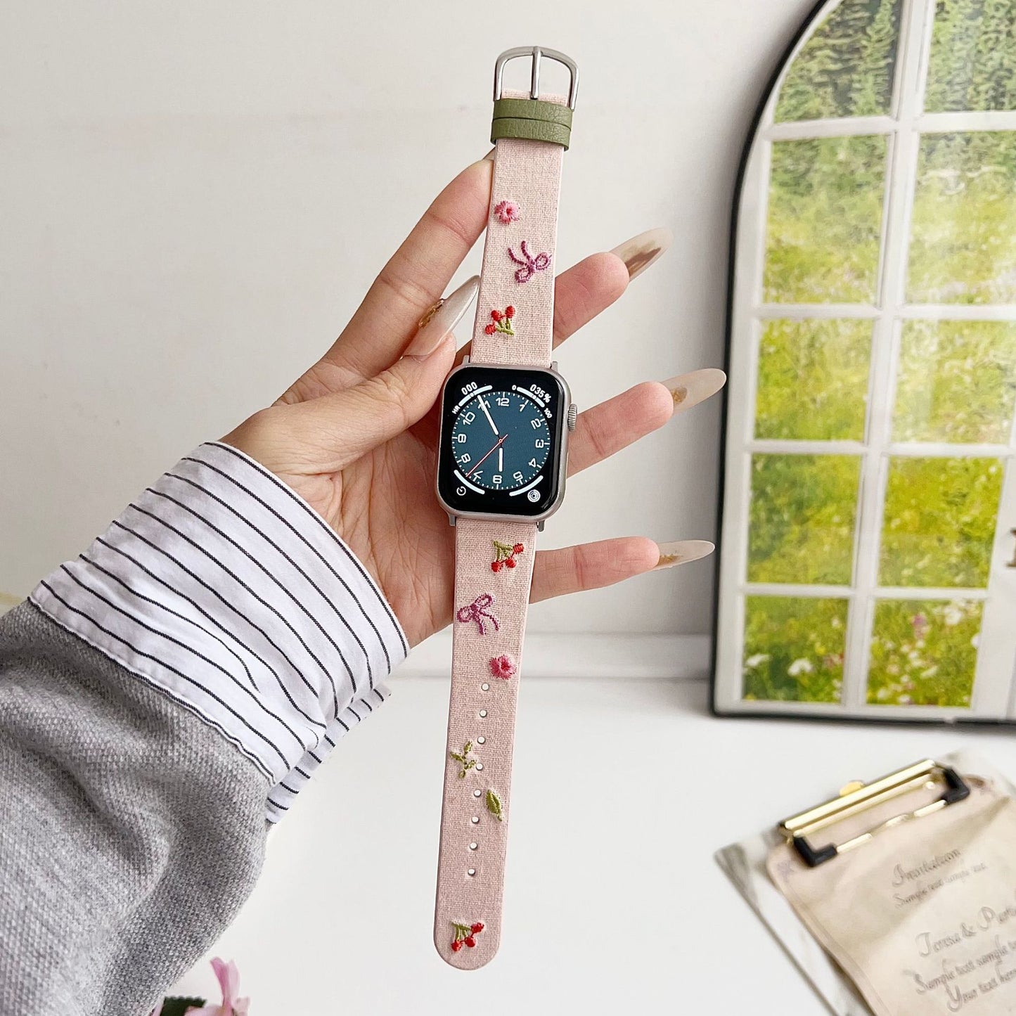 Pallaband™️ Bow cherry thorn leather strap - ANI-TECH
