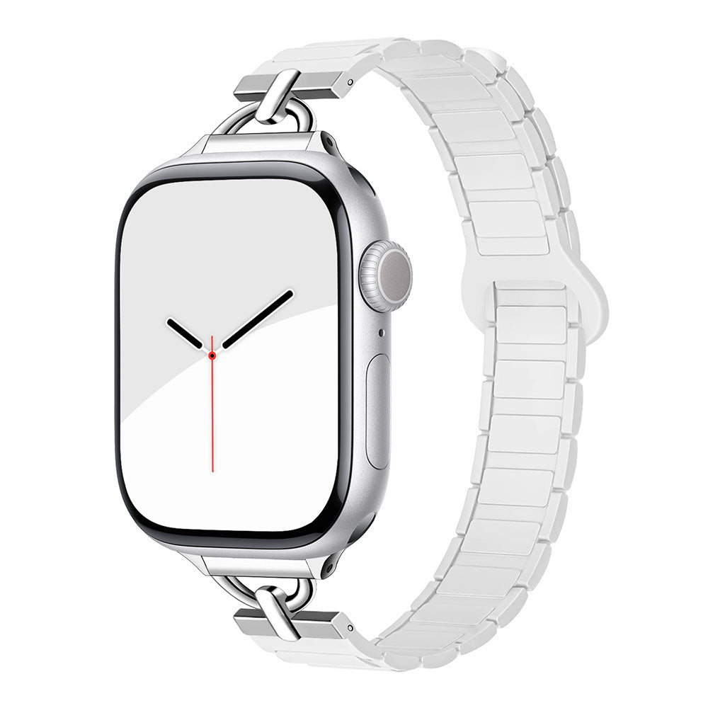 PallaBand Silicone Magnetic Creative D Buckle Two-Color Strap (iwatch) - ANI-TECH