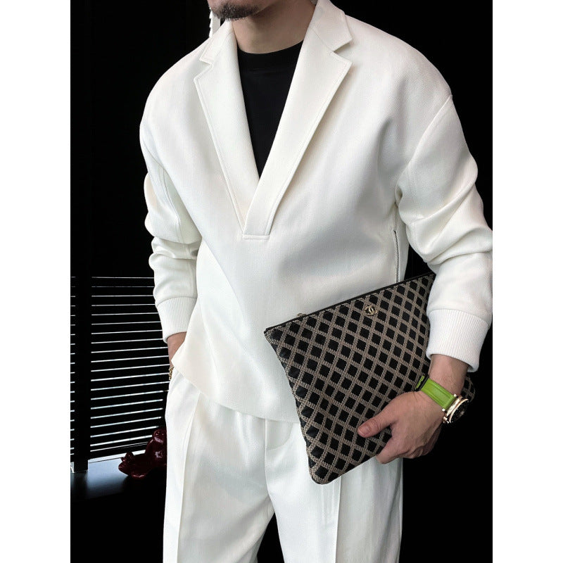 Style Meets Comfort - V-Neck Lounge Set for Every Moment