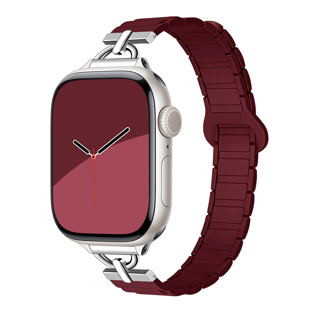 PallaBand Silicone Magnetic Creative D Buckle Two-Color Strap (iwatch) - ANI-TECH