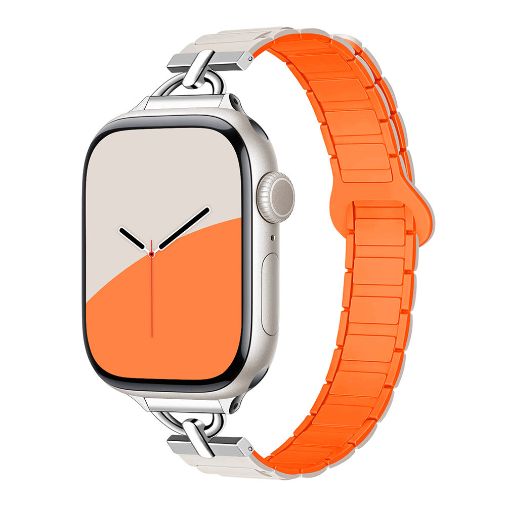 PallaBand Silicone Magnetic Creative D Buckle Two-Color Strap (iwatch) - ANI-TECH