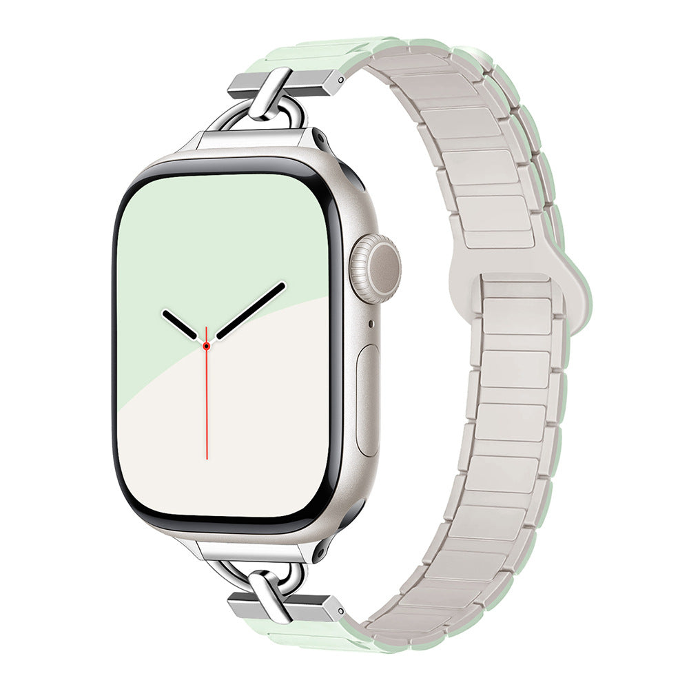 PallaBand Silicone Magnetic Creative D Buckle Two-Color Strap (iwatch) - ANI-TECH