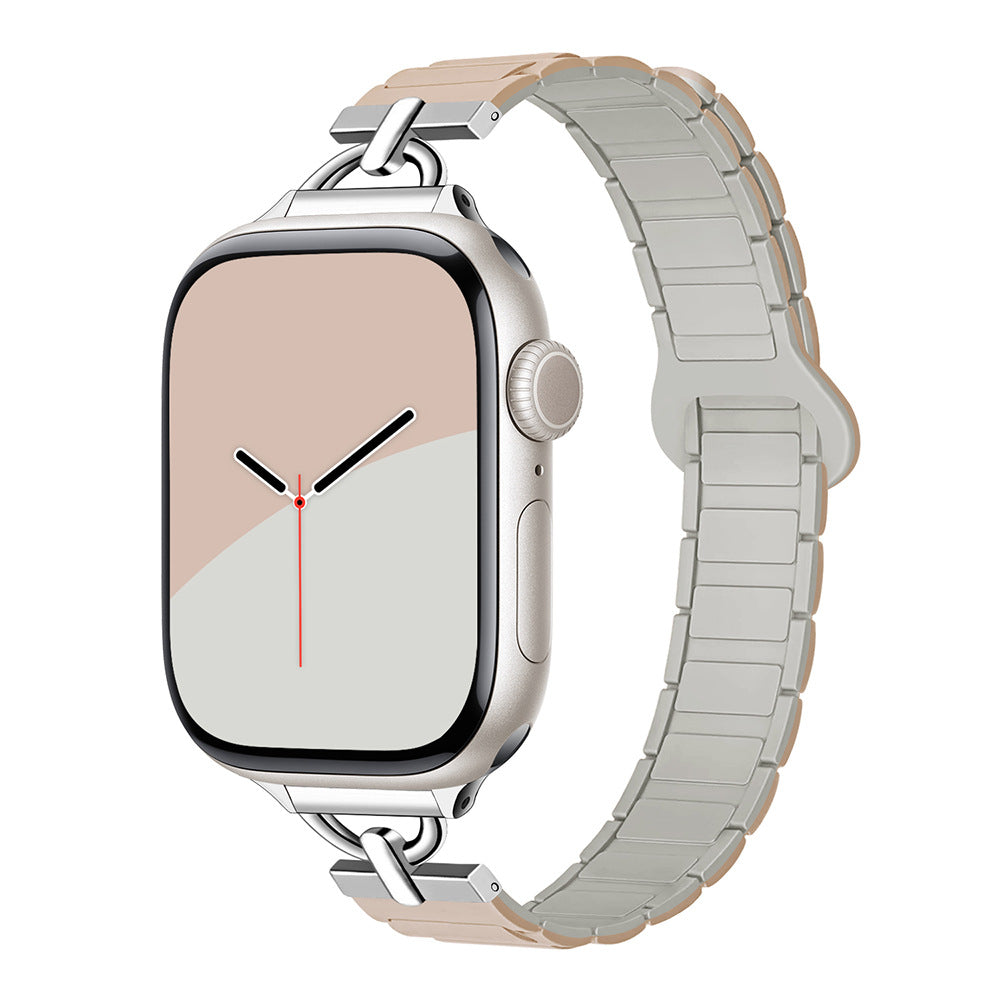 PallaBand Silicone Magnetic Creative D Buckle Two-Color Strap (iwatch) - ANI-TECH