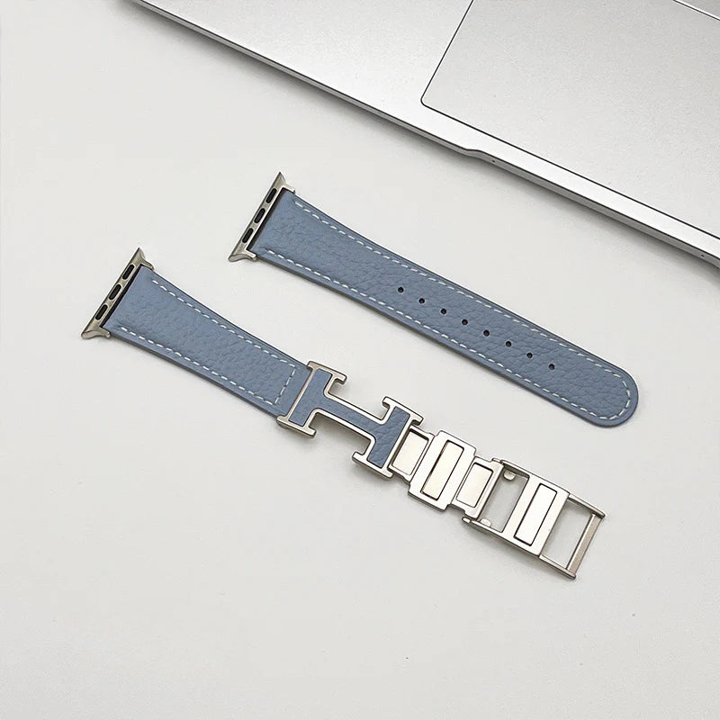 PallaBand Magnetic Buckle Lychee Leather Strap (For iWatch) - ANI-TECH