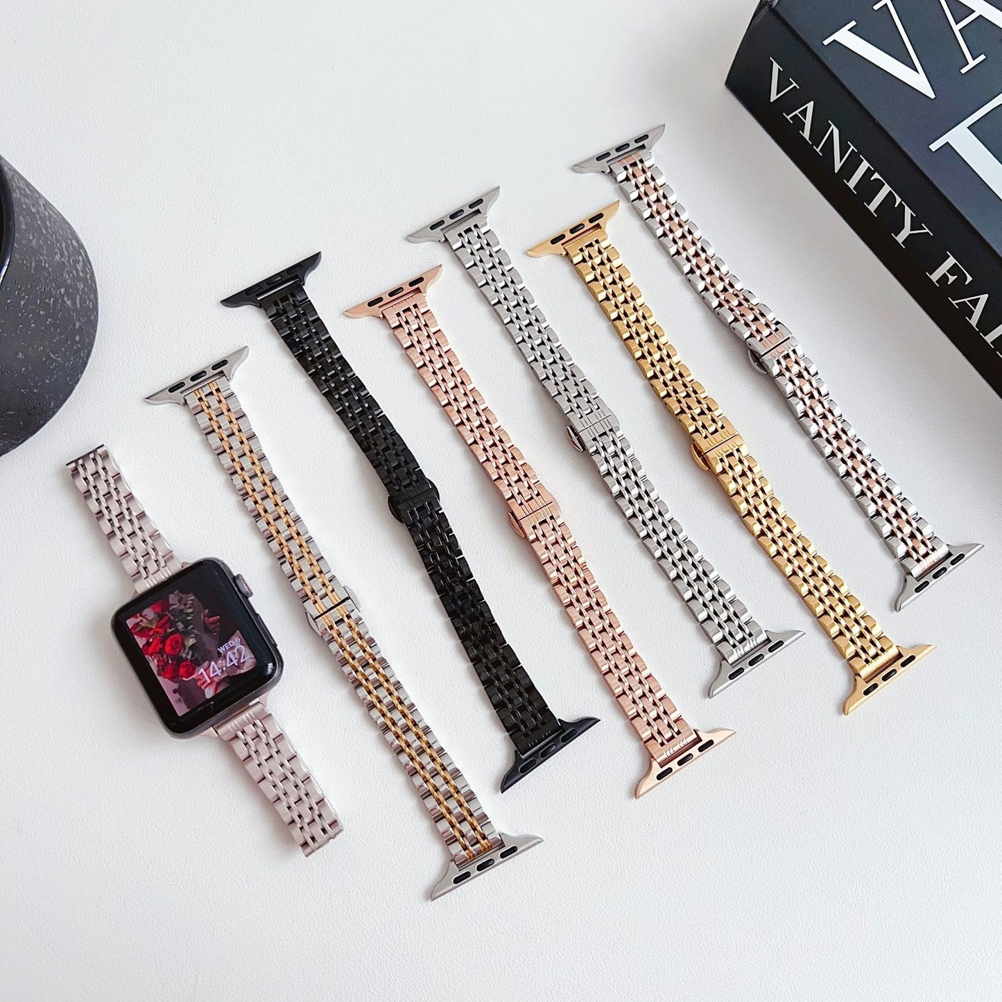 PallaBand Fine Seven Bead Metal Strap (iWatch) - ANI-TECH