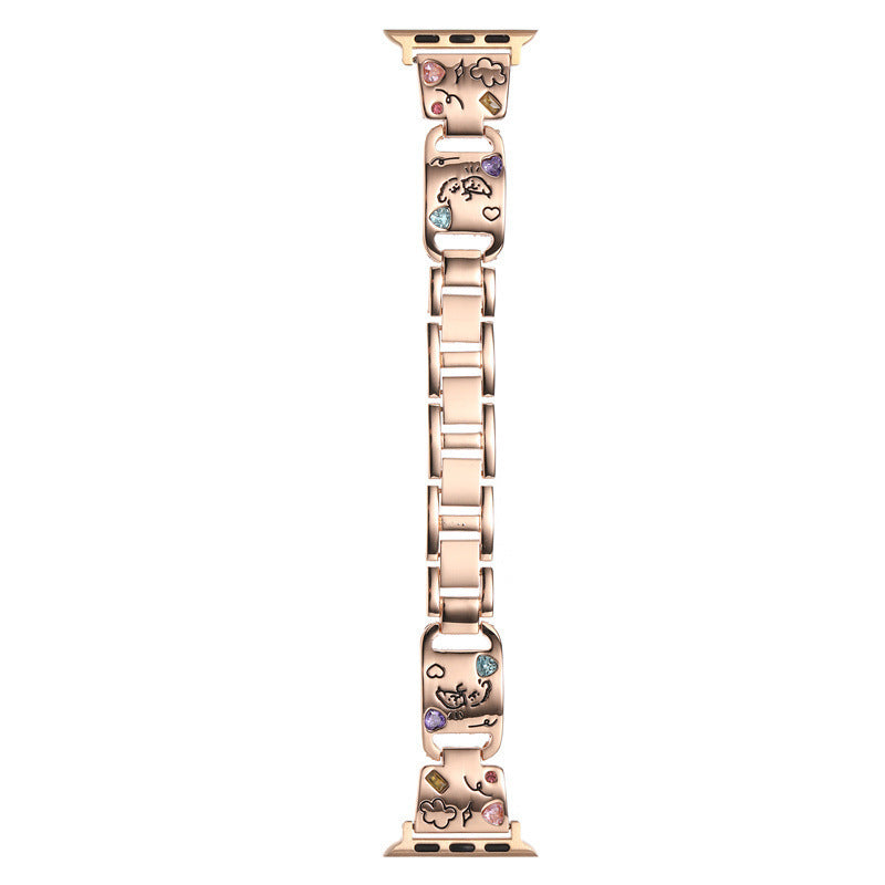 PallaBand Adorable Puppy Diamond Metal Strap (For iWatch) - ANI-TECH