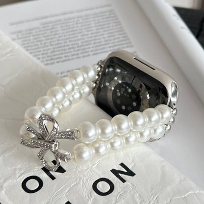 PallaBand Bow Pearl Stretch Beaded Strap (iWatch) - ANI-TECH