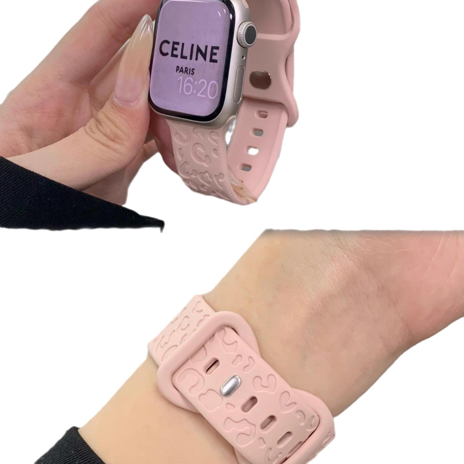 PallaBand Burgundy Silicone Cat Claw Strap - ANI-TECH