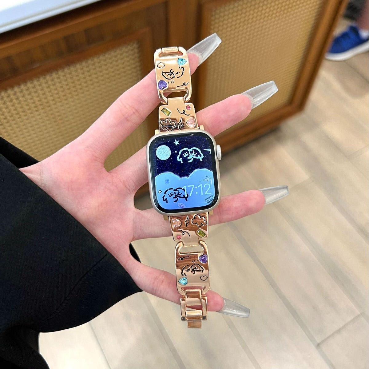 PallaBand Adorable Puppy Diamond Metal Strap (For iWatch) - ANI-TECH
