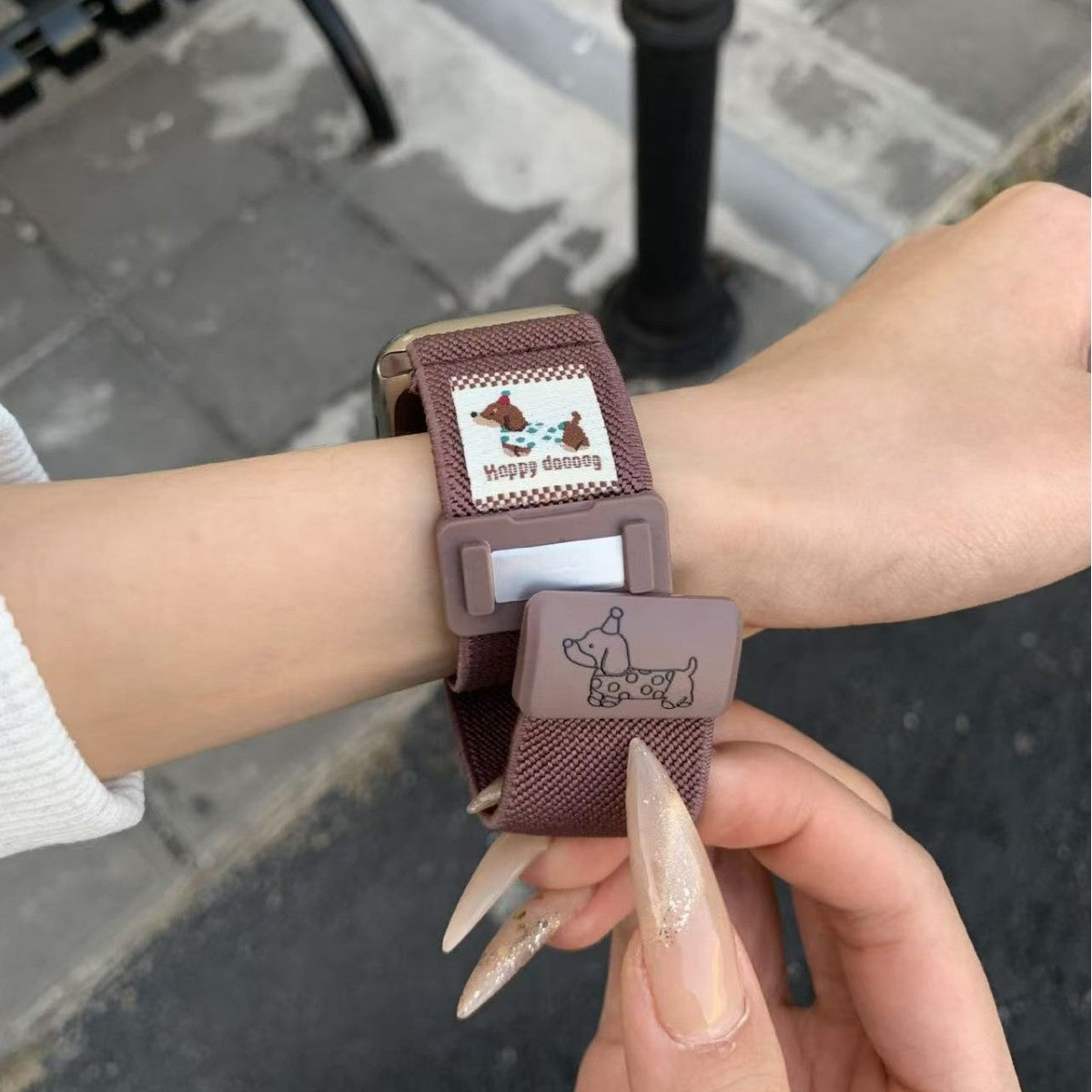 PallaBand Cute Dachshund Braided Magnetic Buckle Strap (For iWatch) - ANI-TECH