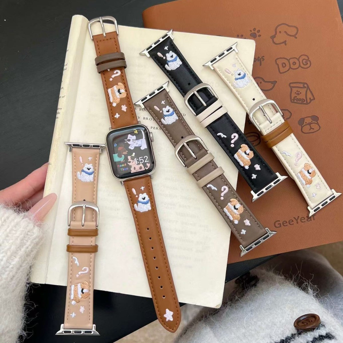 Leather Embroidered Kitten Strap - ANI-TECH