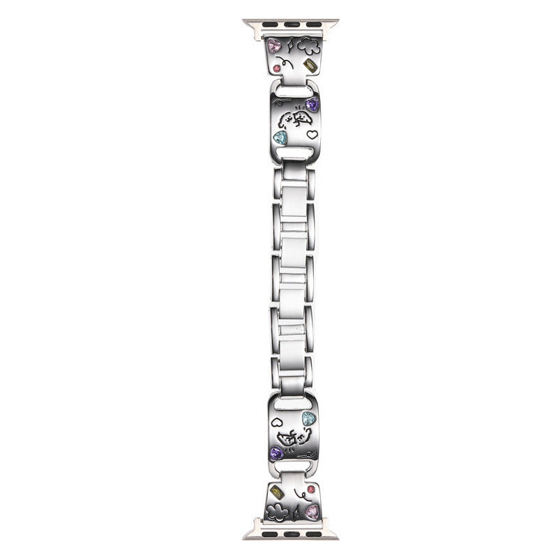 PallaBand Adorable Puppy Diamond Metal Strap (For iWatch) - ANI-TECH