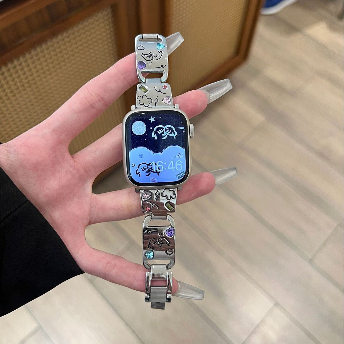 PallaBand Adorable Puppy Diamond Metal Strap (For iWatch) - ANI-TECH
