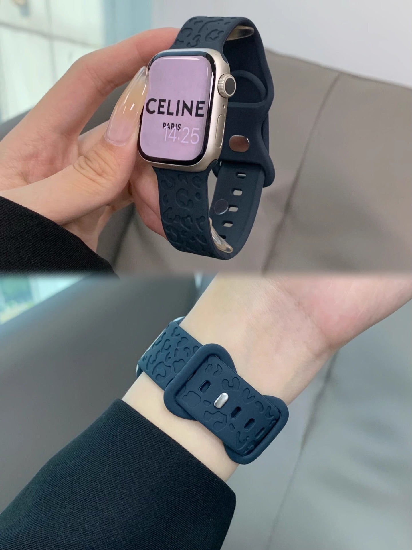 PallaBand Burgundy Silicone Cat Claw Strap - ANI-TECH