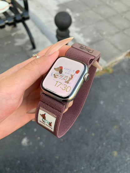 PallaBand Cute Dachshund Braided Magnetic Buckle Strap (For iWatch) - ANI-TECH