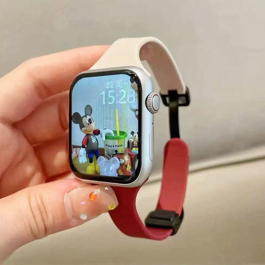 PallaBand Women's Fine Two-Tone Silicone Magnetic Buckle Watch Strap (iwatch) - ANI-TECH