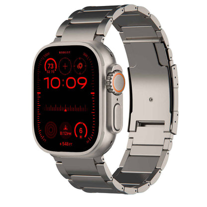 T01 Grade Apple Titanium Strap Fits All apple watch series - Adjustable Titanium Apple Watch Band with Secure Clasp - Premium Color Matching Band with Comfortable grip - Replacement Wristbands for iWatch (T01 | ULTRA Black)