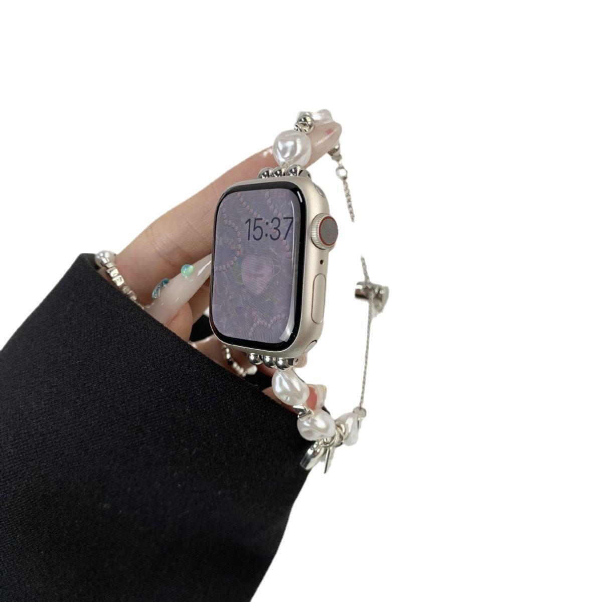 PallaBand Baroque Pearl Watch with Premium Sense Retractable Chain (For iWatch) - ANI-TECH