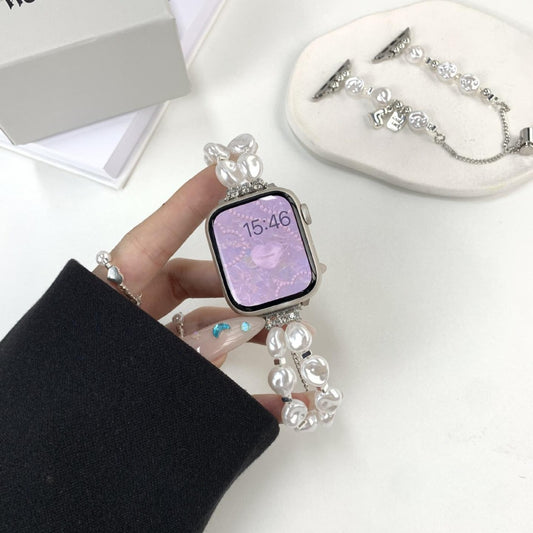 PallaBand Baroque Pearl Watch with Premium Sense Retractable Chain (For iWatch) - ANI-TECH