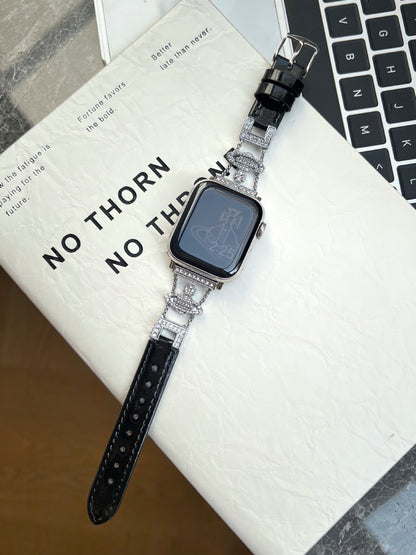 PallaBand Saturn Queen Mother Lacquered Leather Strap (iWatch) - ANI-TECH