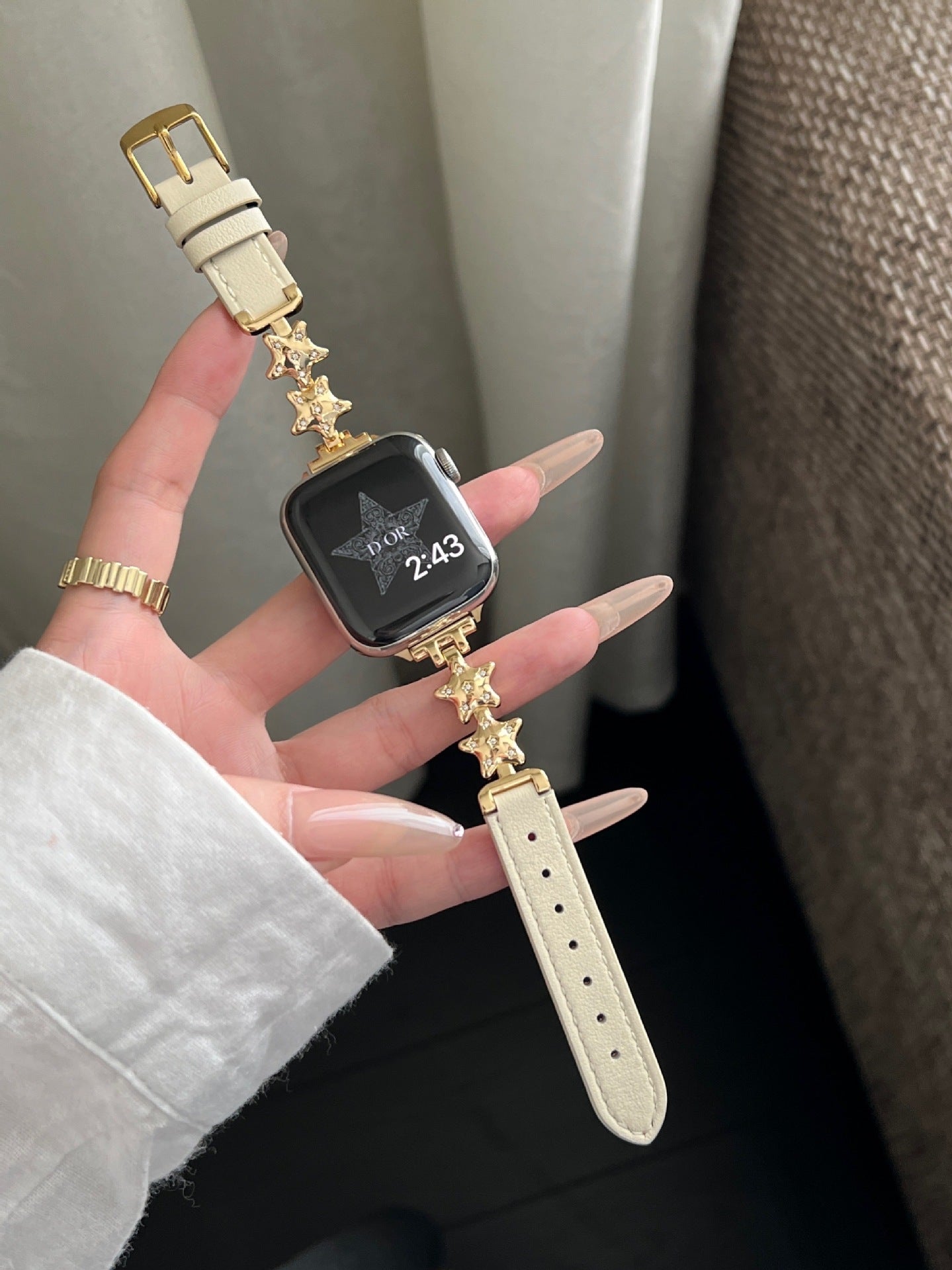 PallaBand Star Dot Diamond Metal Splicing Leather Strap (iWatch) - ANI-TECH