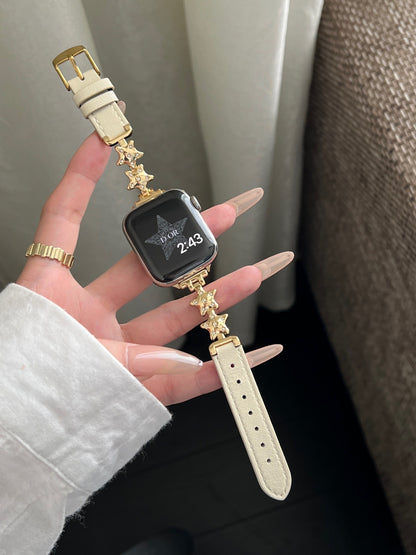 PallaBand Star Dot Diamond Metal Splicing Leather Strap (iWatch) - ANI-TECH