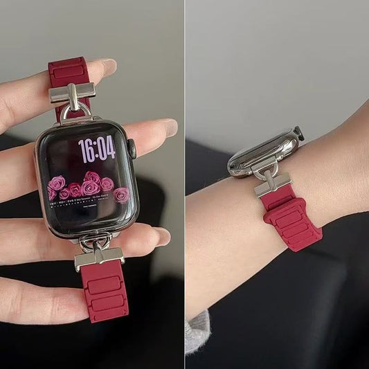 PallaBand Silicone Magnetic Creative D Buckle Two-Color Strap (iwatch) - ANI-TECH