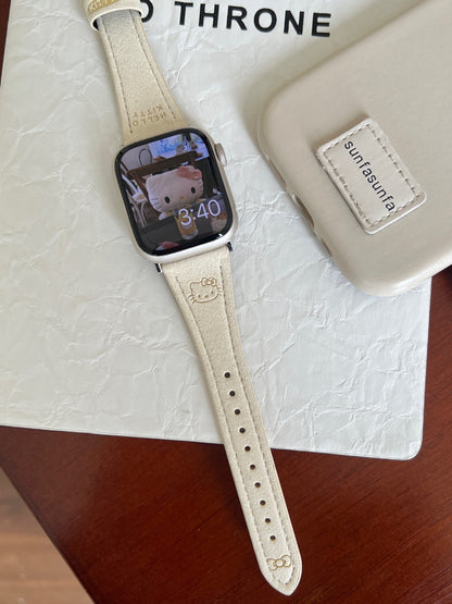PallaBand Cute KT Cat Leather Strap (iWatch) - ANI-TECH