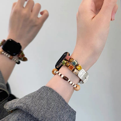 PallaBand Strap Colorful Beaded Spliced Leather Strap (For iWatch) - ANI-TECH