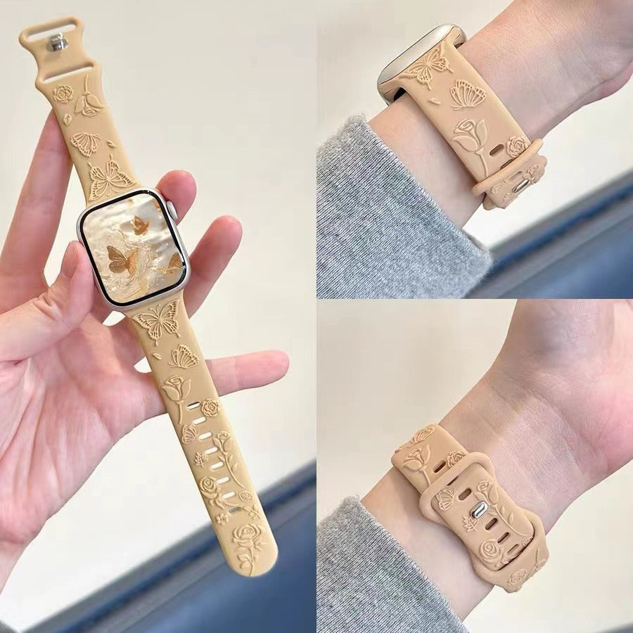 PallaBand Silicone Butterfly Strap Rose Girl (iwatch) - ANI-TECH