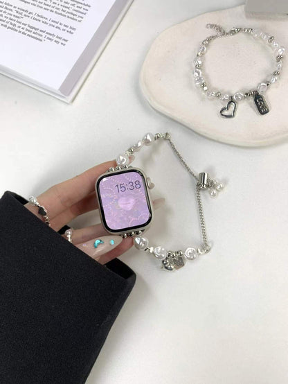 PallaBand Baroque Pearl Watch with Premium Sense Retractable Chain (For iWatch) - ANI-TECH