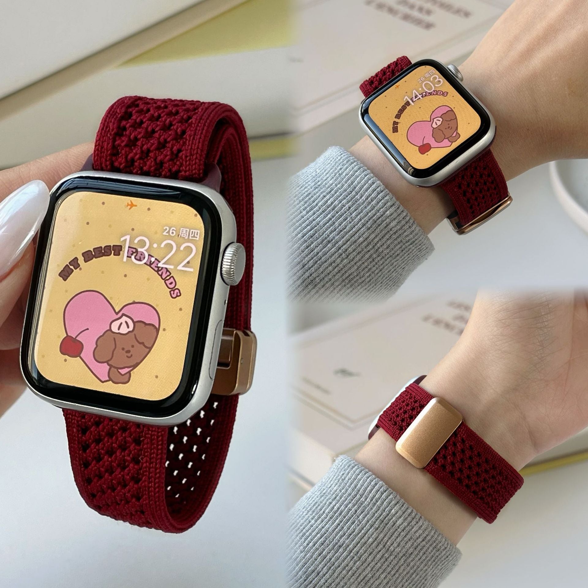 Double Loop Knitted Magnetic Buckle Strap - ANI-TECH