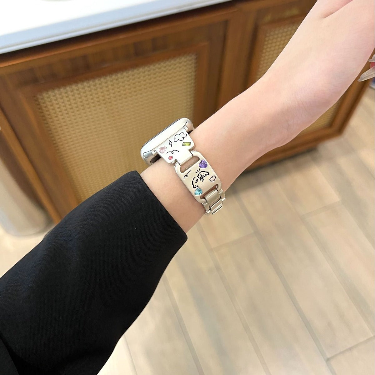PallaBand Adorable Puppy Diamond Metal Strap (For iWatch) - ANI-TECH