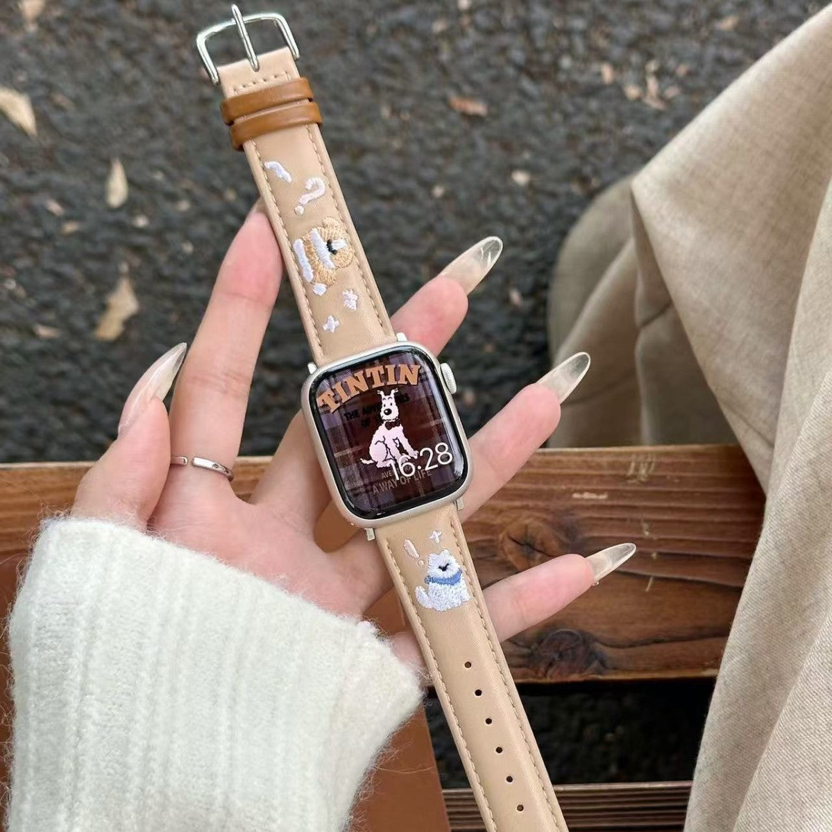 Leather Embroidered Kitten Strap - ANI-TECH