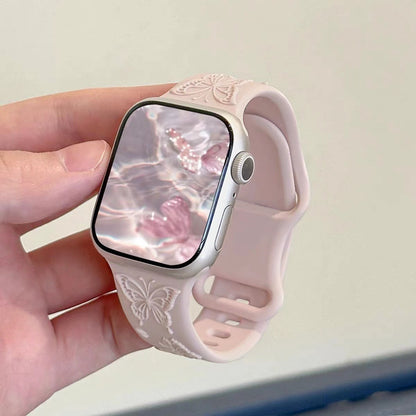 PallaBand Silicone Butterfly Strap Rose Girl (iwatch) - ANI-TECH