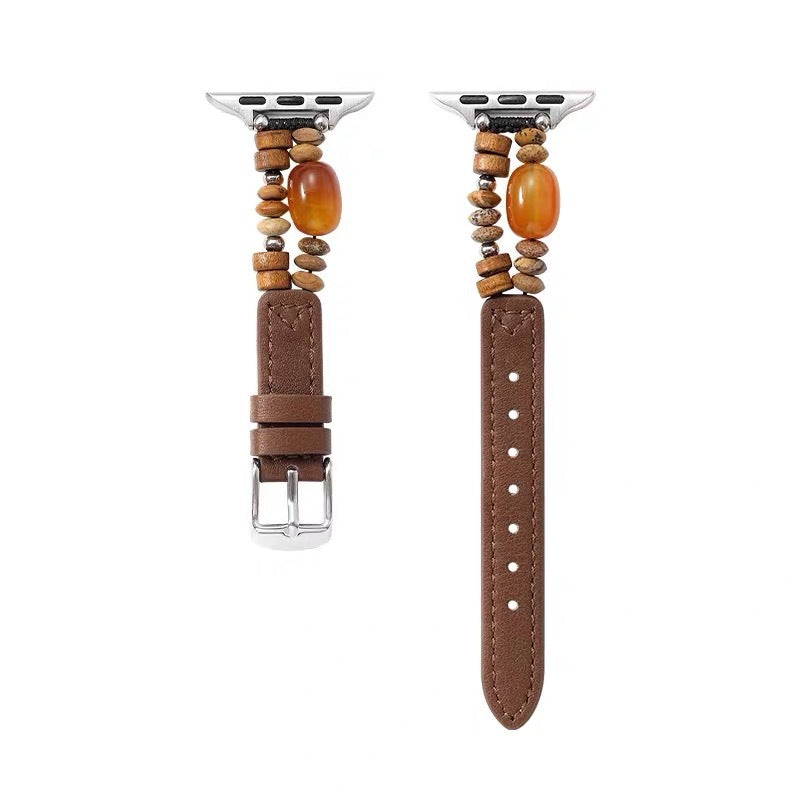 PallaBand Leather Stitched Natural Stone Strap (For iWatch) - ANI-TECH