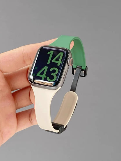 PallaBand Women's Fine Two-Tone Silicone Magnetic Buckle Watch Strap (iwatch) - ANI-TECH