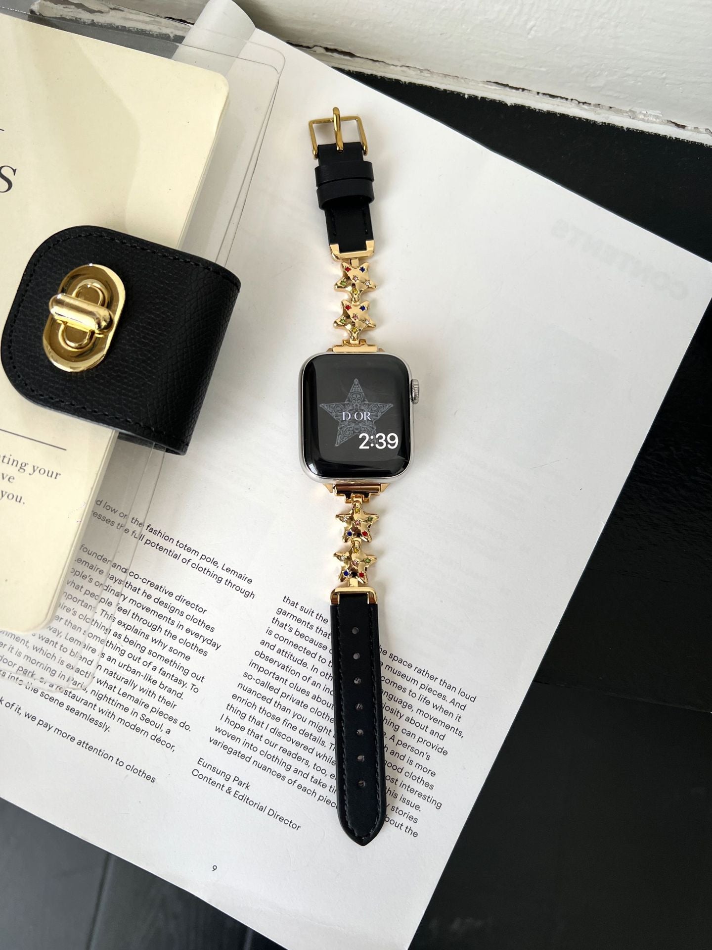 PallaBand Star Dot Diamond Metal Splicing Leather Strap (iWatch) - ANI-TECH