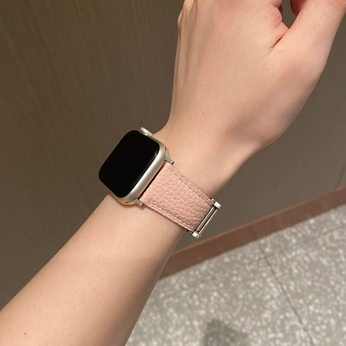 PallaBand Magnetic Buckle Lychee Leather Strap (For iWatch) - ANI-TECH