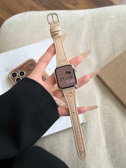 PallaBand Cute KT Cat Leather Strap (iWatch) - ANI-TECH