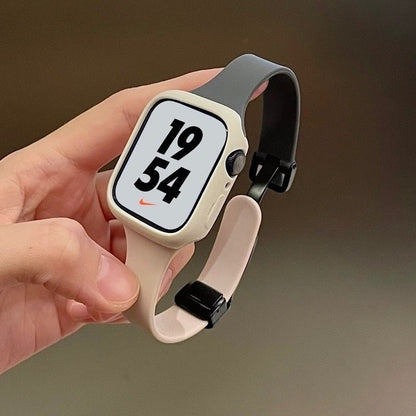 PallaBand Women's Fine Two-Tone Silicone Magnetic Buckle Watch Strap (iwatch) - ANI-TECH