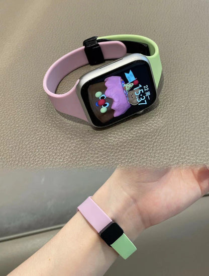 PallaBand Women's Fine Two-Tone Silicone Magnetic Buckle Watch Strap (iwatch) - ANI-TECH