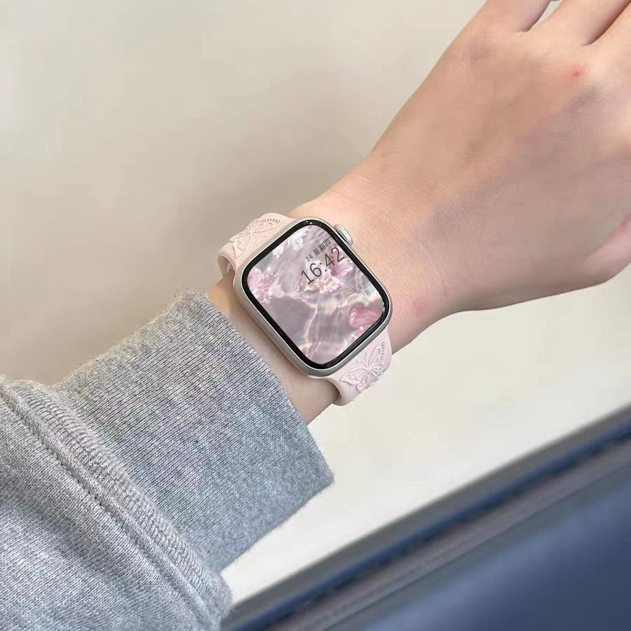 PallaBand Silicone Butterfly Strap Rose Girl (iwatch) - ANI-TECH