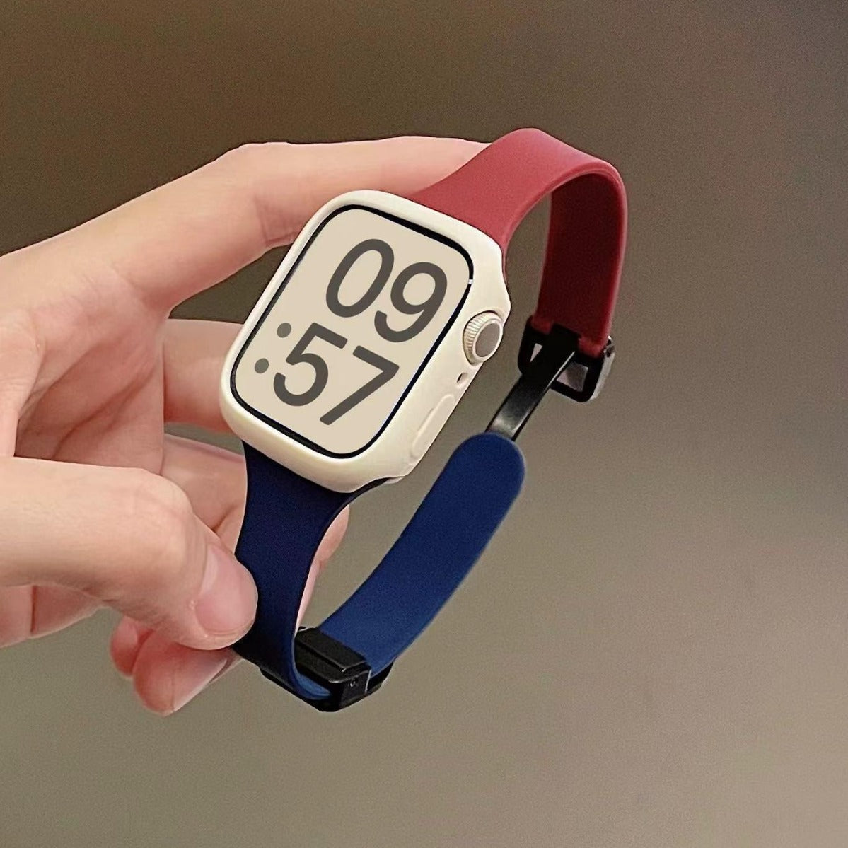 PallaBand Women's Fine Two-Tone Silicone Magnetic Buckle Watch Strap (iwatch) - ANI-TECH